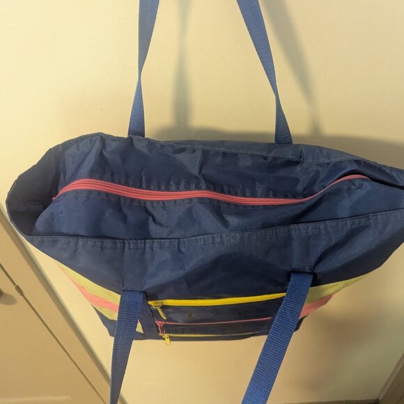 Vintage Hawaii Beach Bag Zipper Pocket Tote Molokai Oahu Maui Hawaii Lanai Kauai - Picture 9 of 12